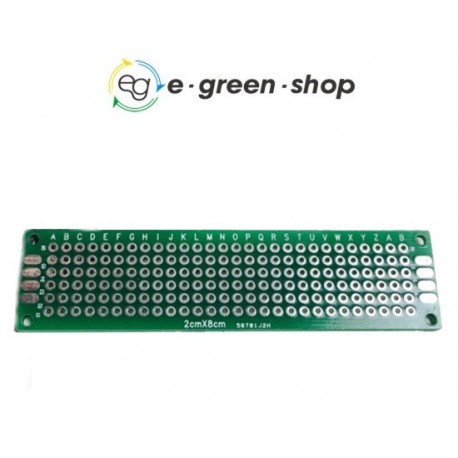 BASETTA MILLEFORI MILLE FORI IN VETRONITE 20X80 DOPPIO LATO, PCB BOARD, ARDUINO