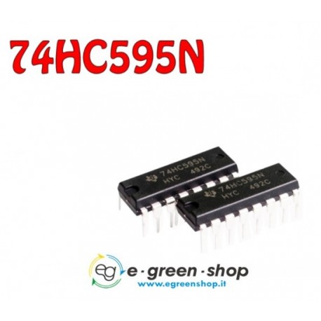 INTEGRATO 74HC595 SHIFT REGISTER - 8 BIT - DIP 16