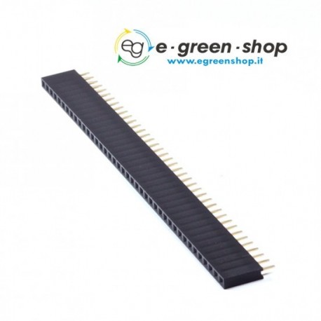 SET 3 PEZZI - CONNETTORE STRIP DRITTO FEMMINA SINGOLA FILA 40 poli per PCB