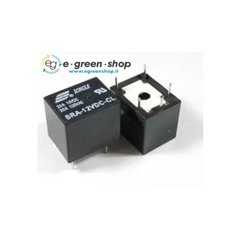 Mini Micro Rele Relè Relay Relais 12V 10A 20A 5 Pin Piedini Contatti Auto  Moto