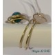 Magie di Trilli - Anello artigianale donna in filo per gioielli dorato, con pietre dure di agata, regolabile